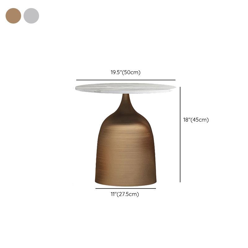 Mid-Century Round Side End Table Pedestal Base Type Sofa Table