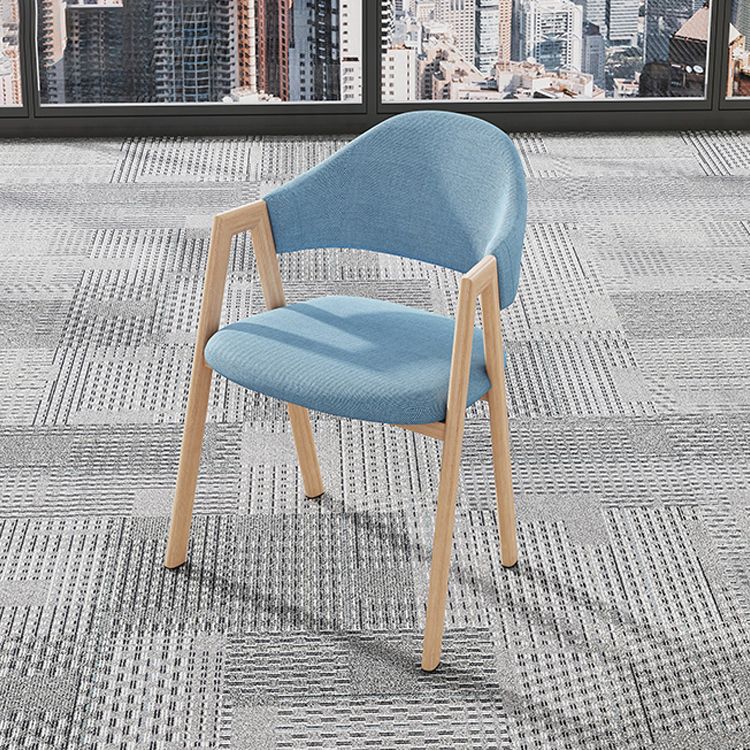 Chaise de salle à manger tapissée au fini mat de chaise à dossier ouvert de cuisine contemporaine