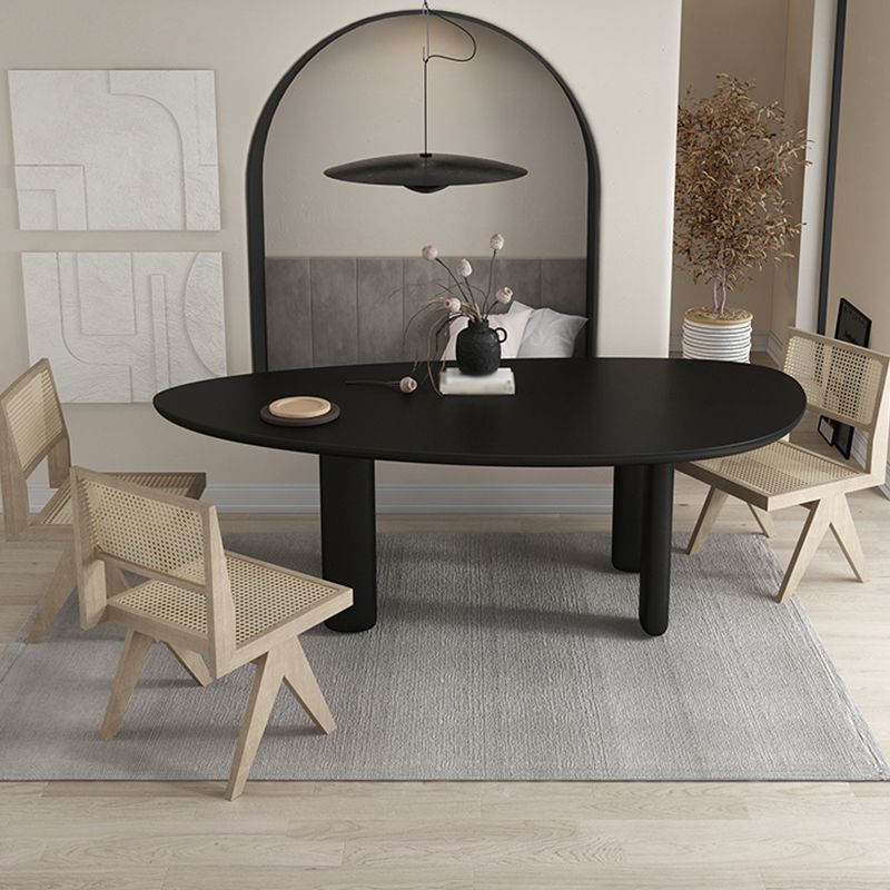 Oval Tripod Base Dining Table Solid Wood Modern Kitchen Dinner Dining Room Table