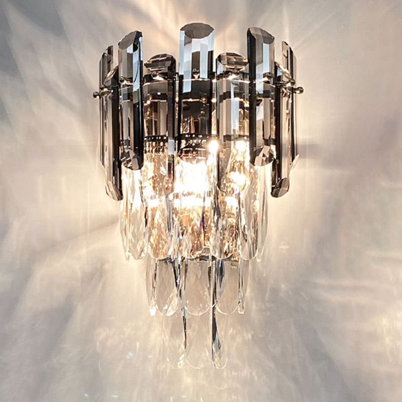 Crystal Geometric Wall Mount Lamp Simple 2 Lights Wall Mounted Light Fixture