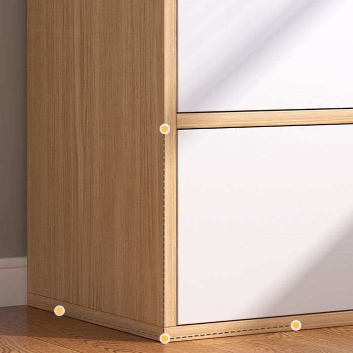 Engineered Wood Shelf Bookcase With Cabinets Rectangular Bookshelf