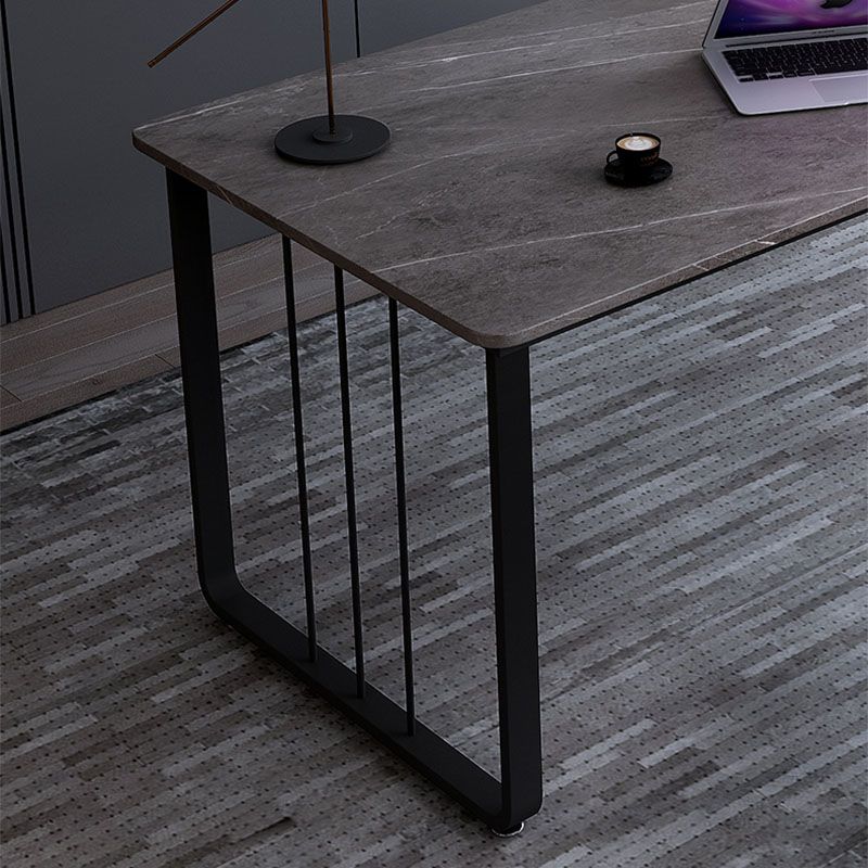 Contemporary Writing Desk Stone Sled Base Office Desk , 29.53" Tall
