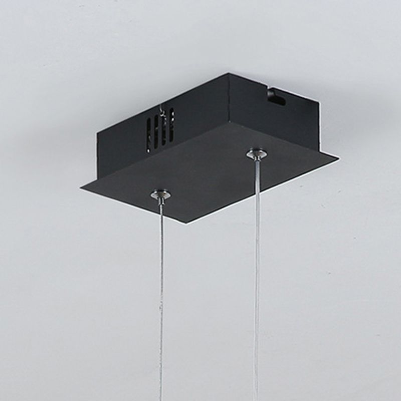 Moderna luce concisa isola a led Luce in ferro laccata Luce con ombra acrilica