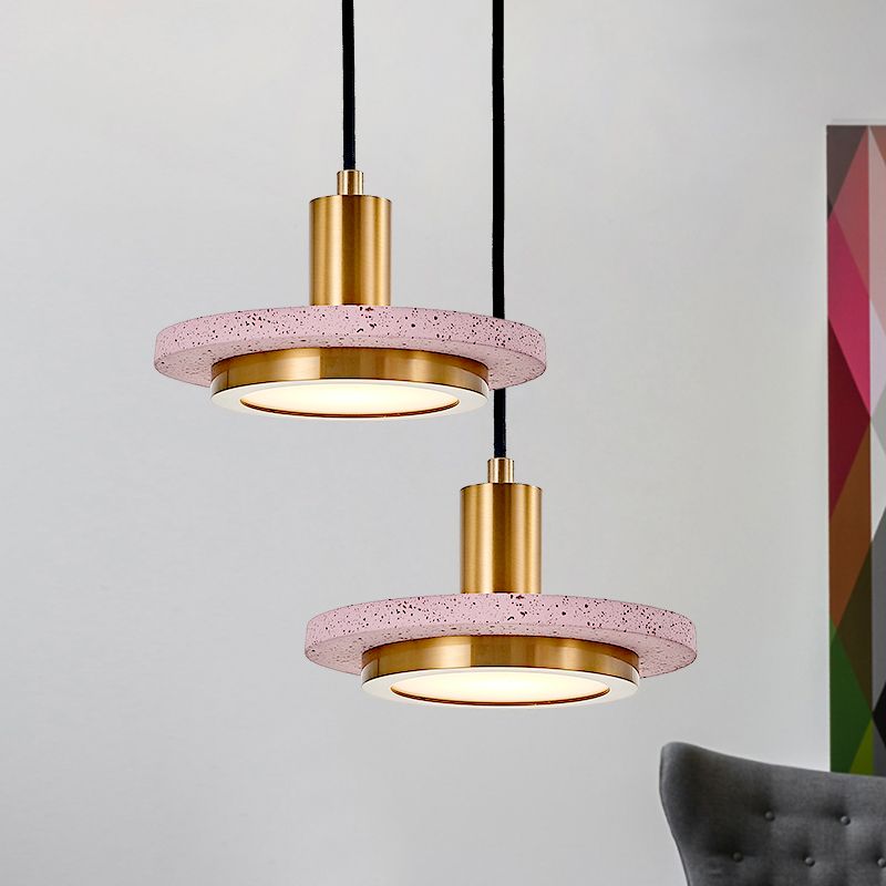 Terrazzo Hanging Light Nordic Pendent Lighting Fixture for Sitting Room