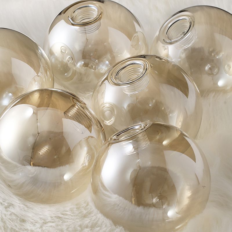 Moderne Stil Kugelform Island Lichter Glass Island Anhänger in Gold