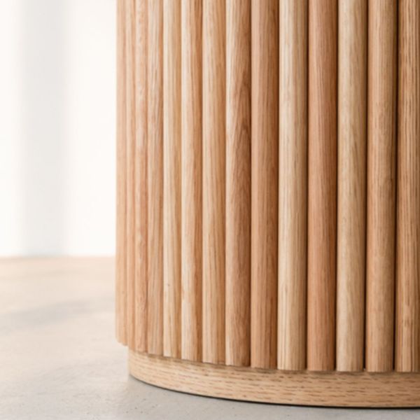 Table à manger ronde en bois moderne, Table de salle à manger sur pied de cuisine à domicile