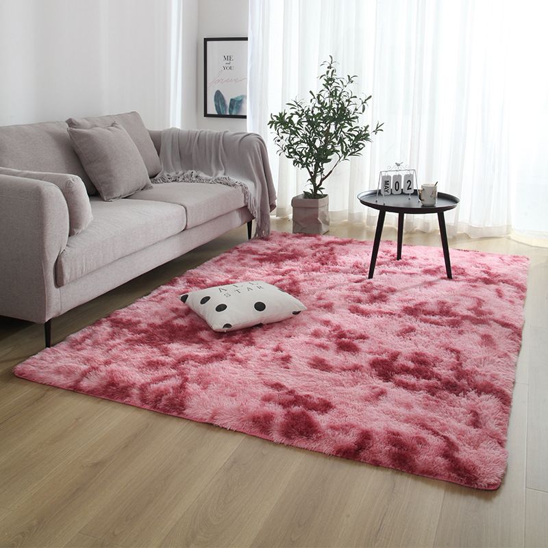Einfachheit waschbarer Teppichkrawatte Farbstoff Druck Funky Teppich Polyester Shag Teppich mit Rutsch-Rücken
