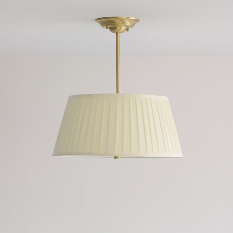 Chandelier Lighting Fixture Minimalist-Style Metal Pleated Lampshade Ceiling Pendant Light for Bedroom