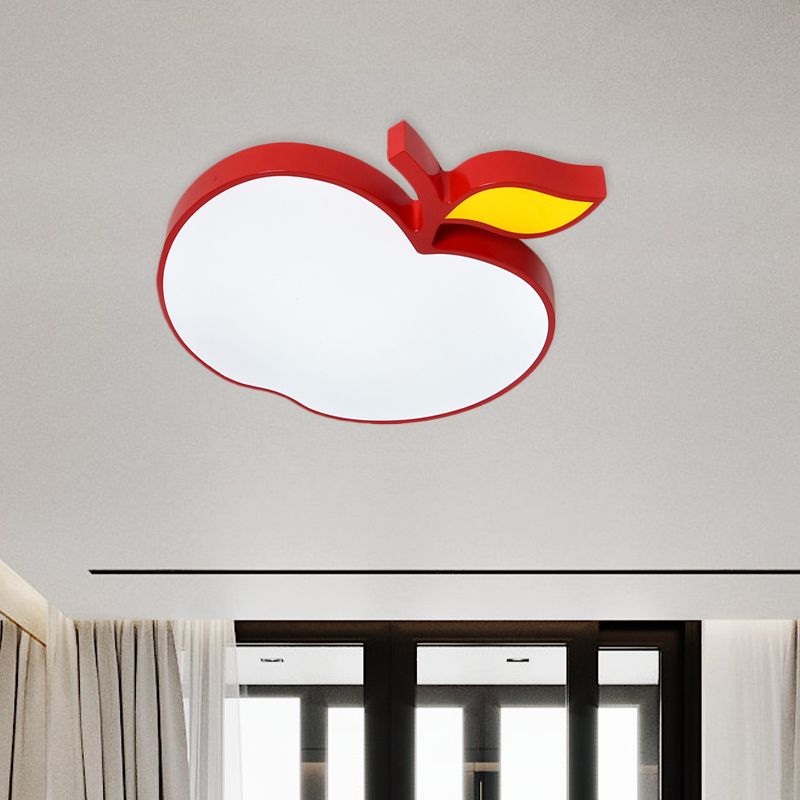 Creative Led Light Fixture with Acrylic Shade White Grape/Banana/Apple Flush Mount Lighting