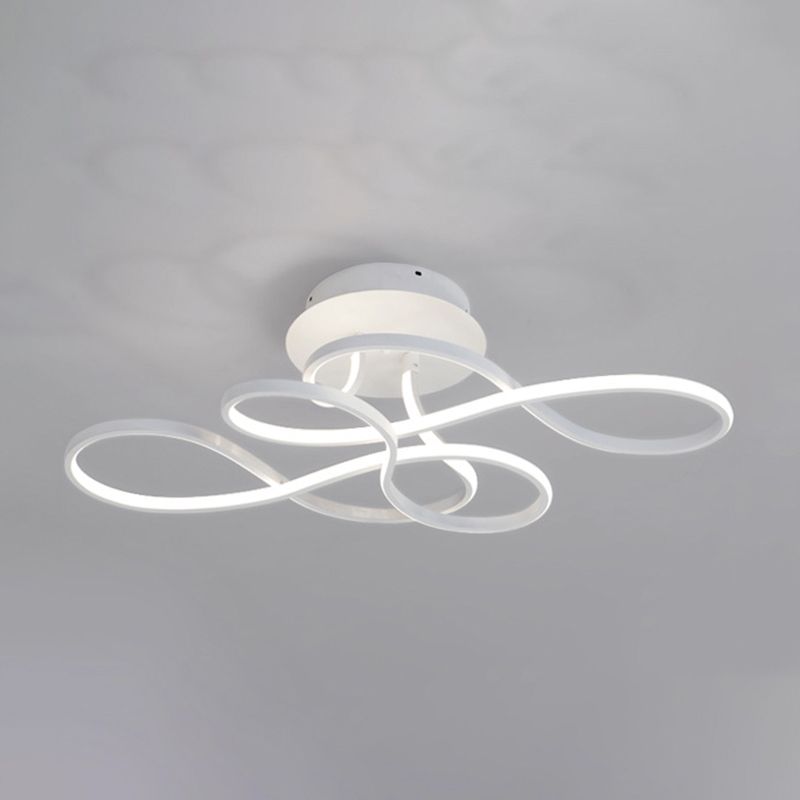 Modern Minimalist LED Ceiling Fixture Aluminium Linear Ceiling Light with Acrylic Shade