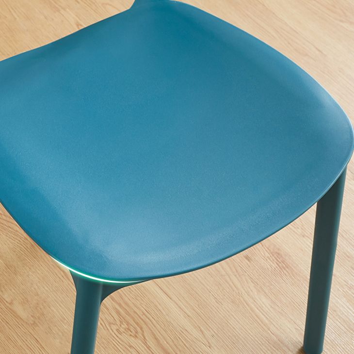 Sillas de comedor de plástico de estilo moderno, silla apilable de comedor con respaldo abierto para cocina (juego de 4)
