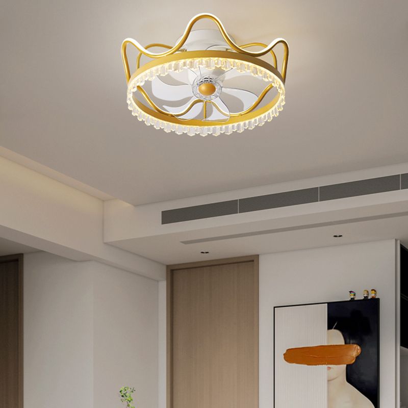 Éclair de plafond de forme de couronne moderne Lumières en métal 2 lumières à lad lampe à lampes lumineuses