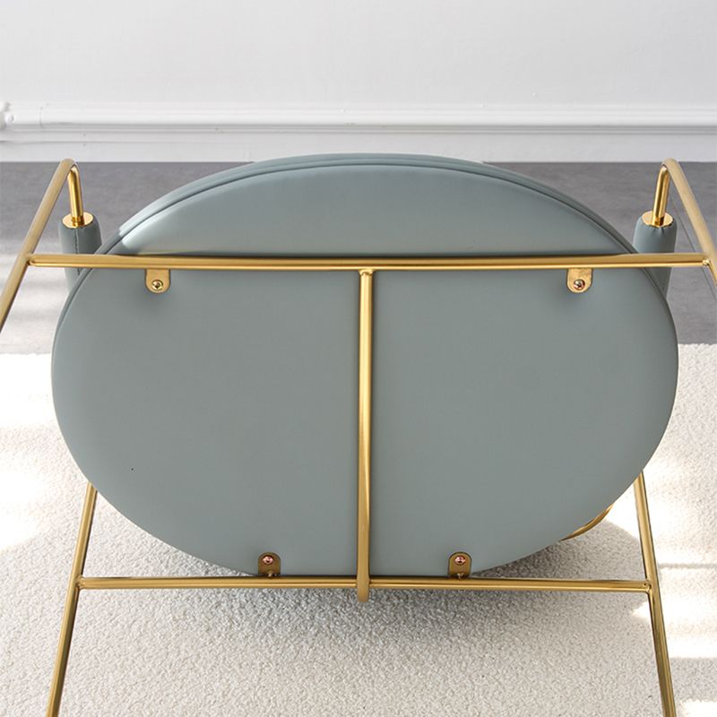 Upholstered Arm Chair Gold Base Dining Chair for Dining Room