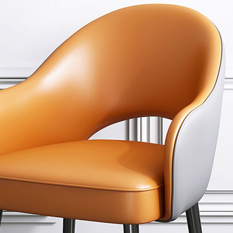 Juego de sillas de metal estilo Glam europeo, silla de cocina y comedor con brazo trasero abierto