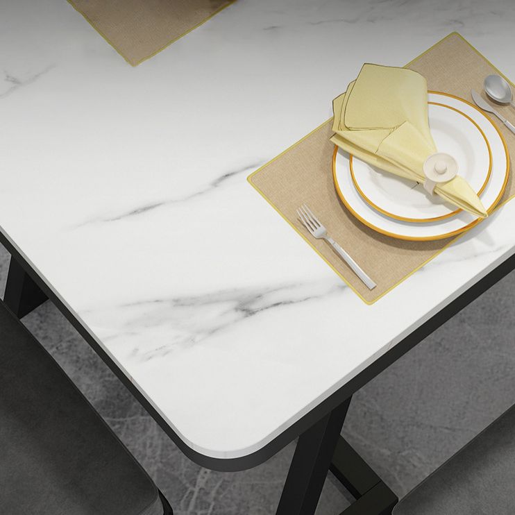 Glam Dinette Set with Black Metal Chairs 1/2/5/7 Pieces Polished Finish Dining Table Set