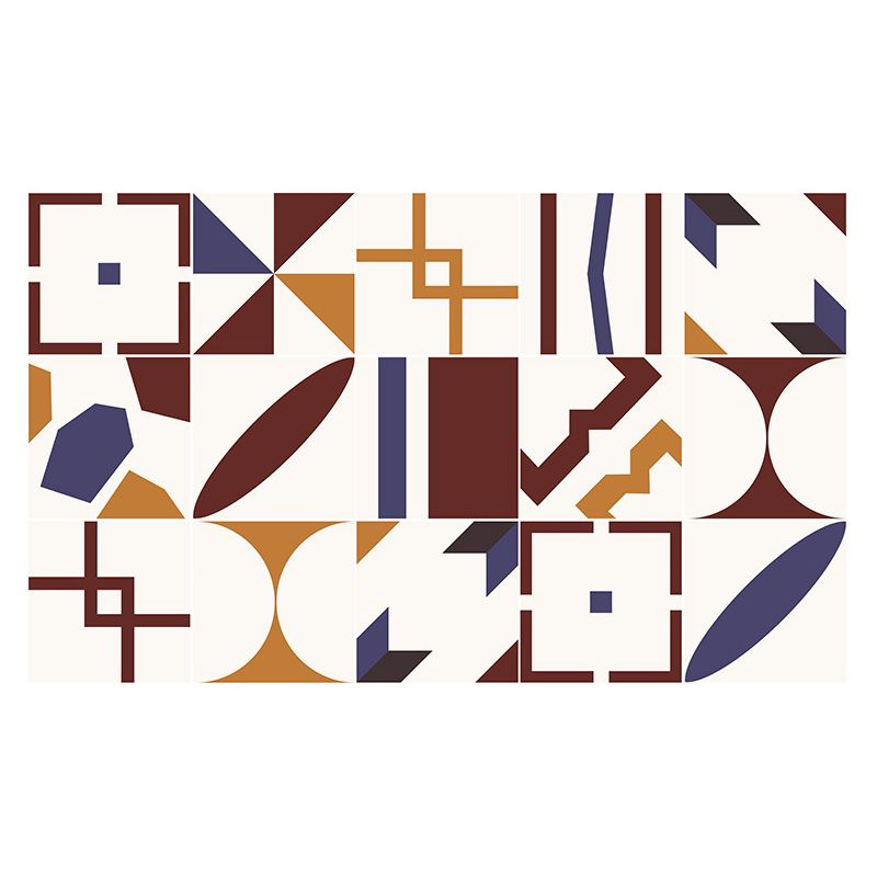 Modern Geometric Shapes Stick Wallpapers Bright Color Kitchen Wall Art, 3.5' L x 23.5" W