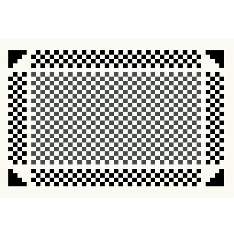 Brown Modern Carpet Plaid Pattern Polyester Area Rug Stain Resistant Rug for Home Decor