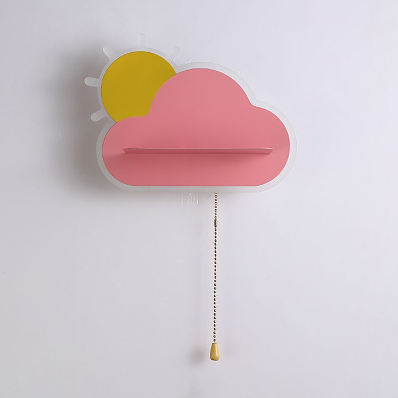 Cloud Shape Metal Wall Light Kid Style 1 Light Wall Lighting Fixtures