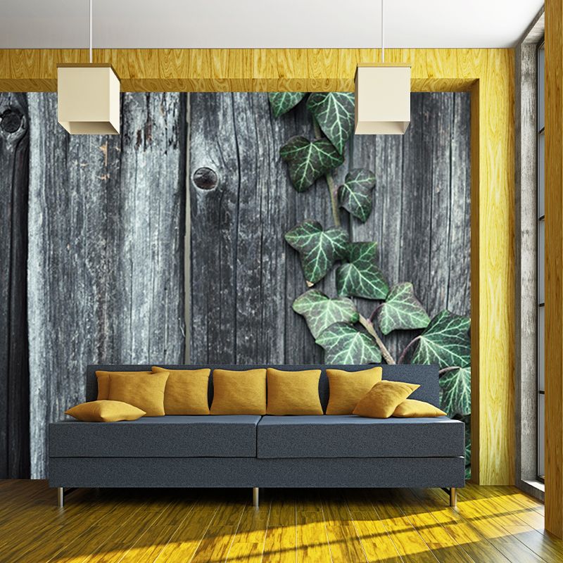 Eco-friendly Wall Mural Wallpaper Wood Grain Photography Sitting Room Wall Mural