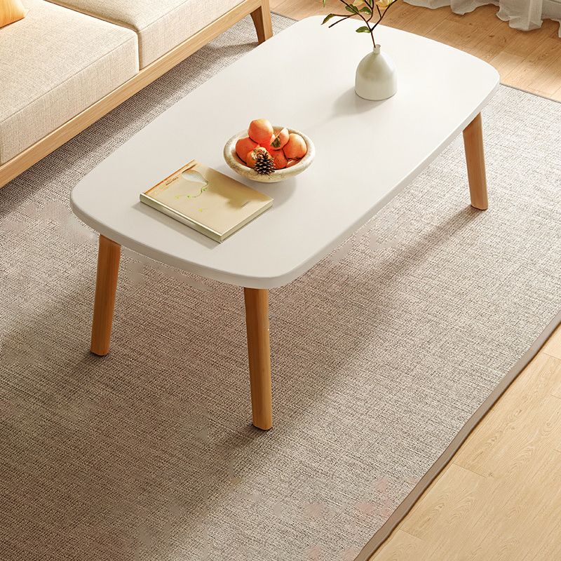 Scandinavian 4 Legs Coffee Table Wooden Coffee Table Set for Living Room
