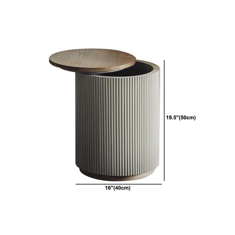 19.7" Tall North European Drum End Table Round Side End Table for Living Room