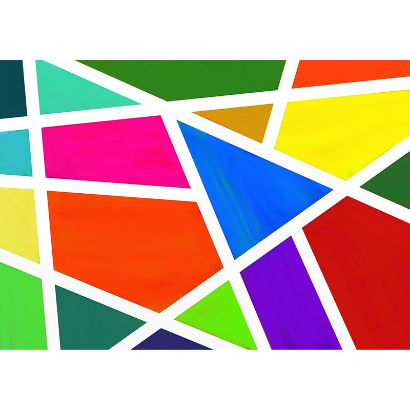 Illustration Stain Resistant Wall Mural Wallpaper Geometry Sitting Room Wall Mural