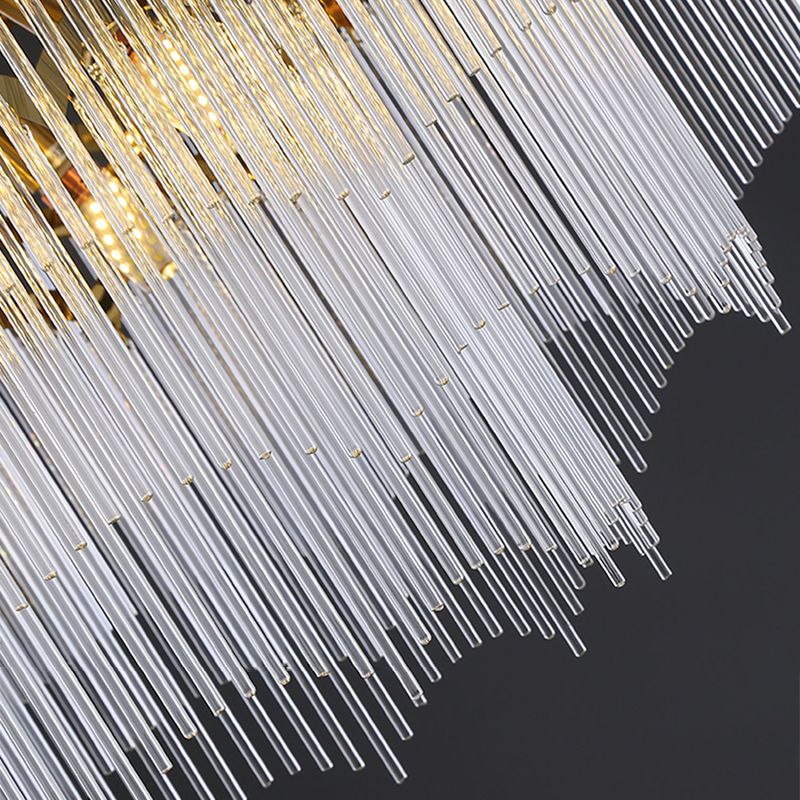 Accesorios de iluminación de araña circulares múltiples luces colgantes de vidrio de estilo moderno