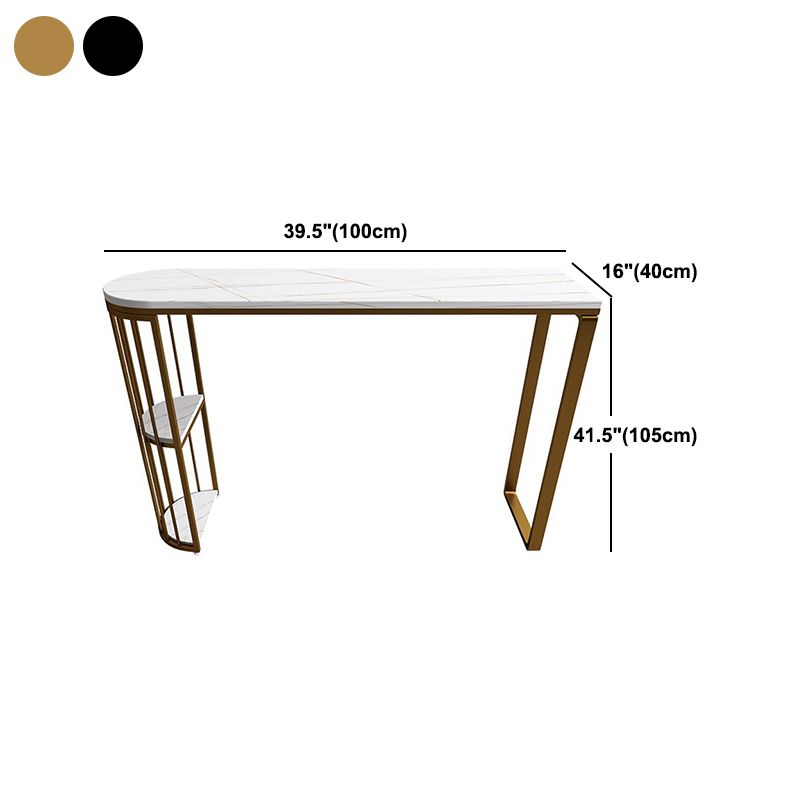 Glam Indoor Counter Height Set Stone and Metal 1/2/5 Pieces Storage Pub Dining Set