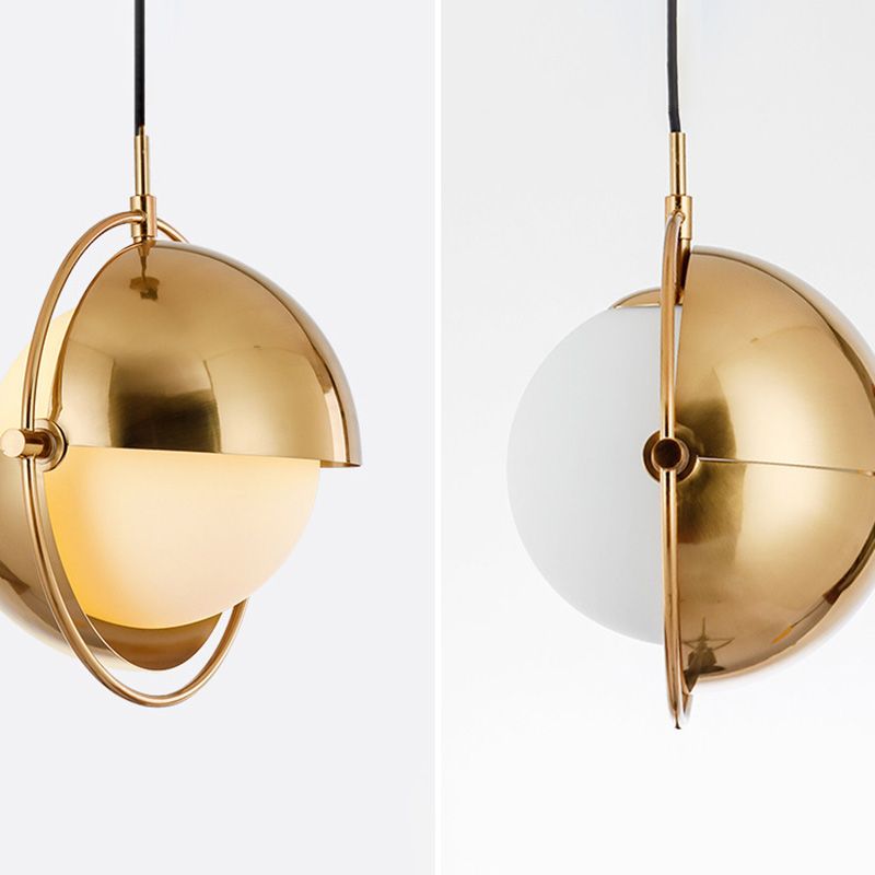 Accesorio de iluminación colgante contemporáneo Luz de techo esférico con sombra de vidrio