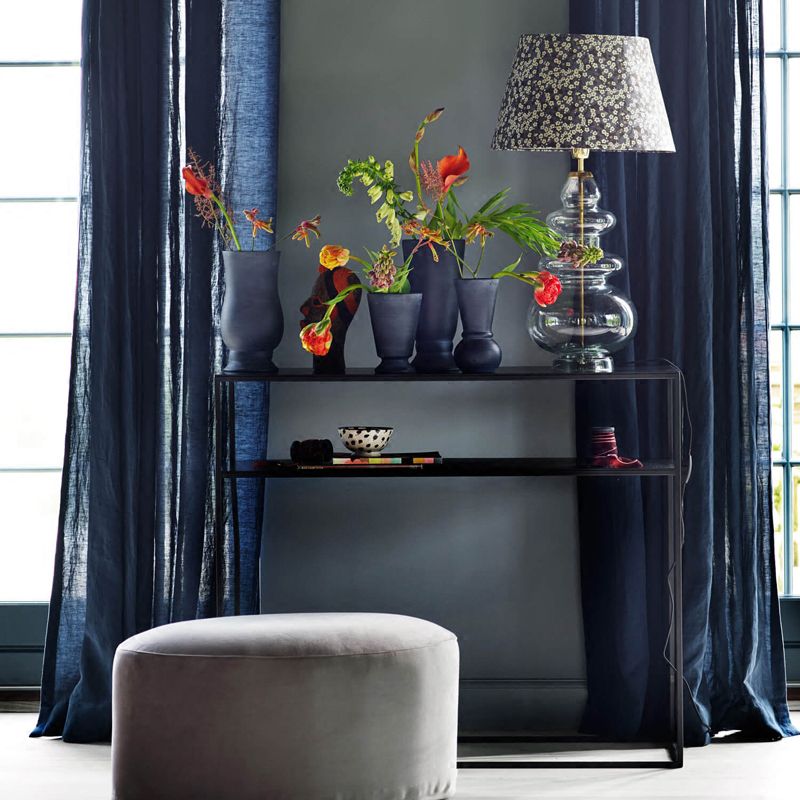 Contemporary Style Console Table Rectangle Metal Accent Table for Hall