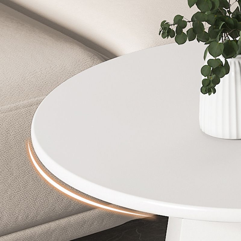 Round Metal Coffee Table Set Pedestal Simple Cocktail Table for Living Room