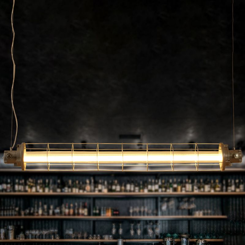 Industrial Style Aluminum Hanging Lamp Cylinder Shape Island Light Fixture for Living Room