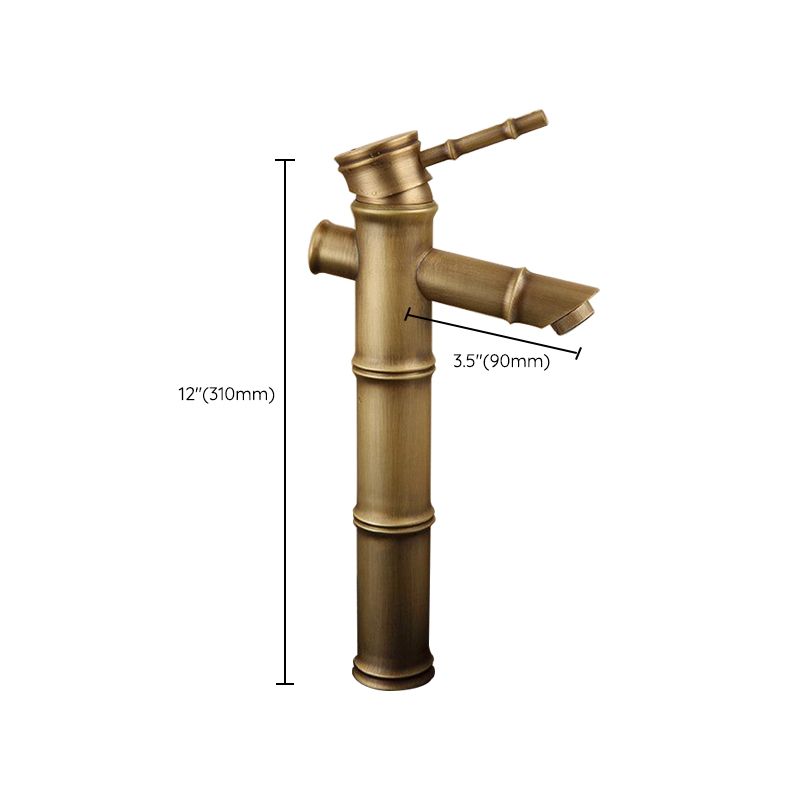 Farmhouse Brass Bathroom Faucet Lever Handle Faucet Single Hole Vessel Sink Faucet