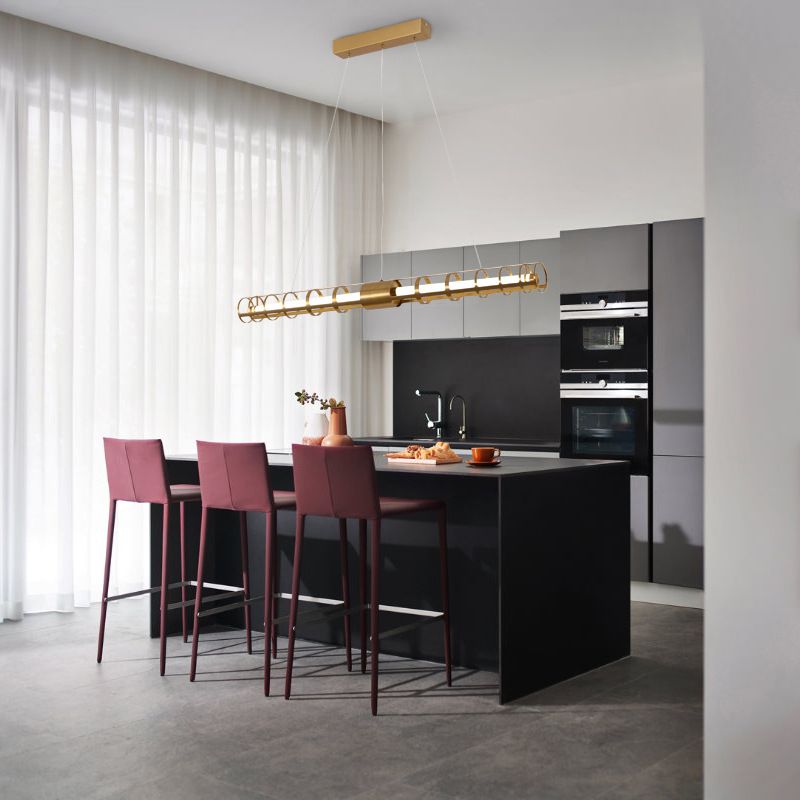 Luz de la isla de estilo posmoderna Luz de colgante de colgantes de metal para sala de estar