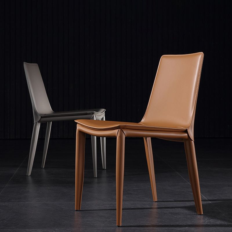 Modern Armless Dining Chairs Low Back Upholstered Side Chair