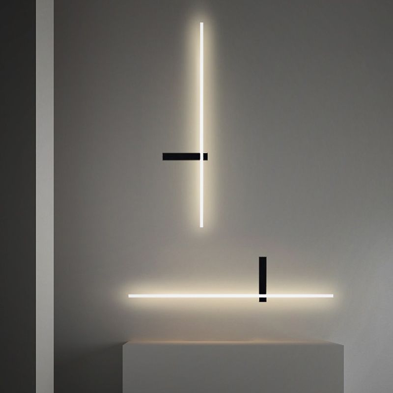 Iluminación de pared lineal moderna 1 luz de pared de luz con sombra acrílica