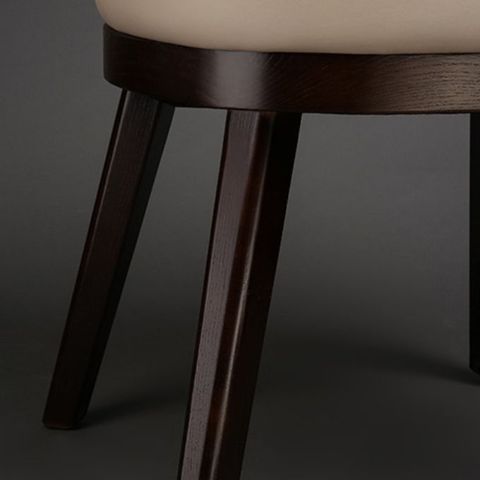 Contemporary Dining Chairs Upholstered Chairs with Solid Wood Base