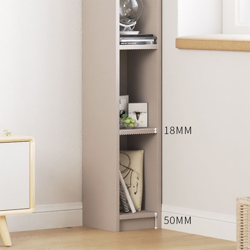 Contemporary Engineer Wood Bookshelf Closed Back Bookcase,8"L x 10"W x 71"H