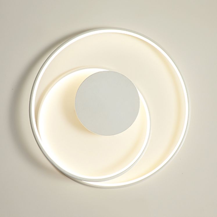 Circular Ceiling Mount Light Fixture Minimalist LED Metal Ceiling Lamp