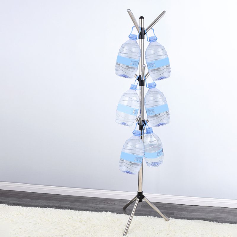 Stainless Entryway Kit Coat Rack Free Standing Hall Tree with Hooks