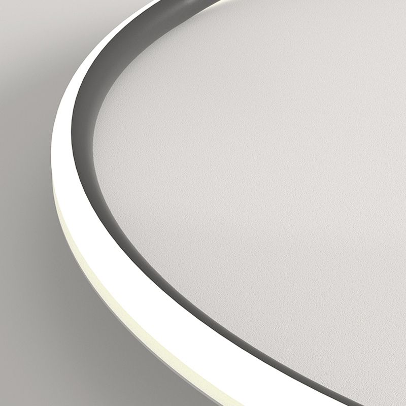 Line Shape LED Ceiling Lamp Modern Iron 1 Light Flush Mount for Dining Room Bedroom