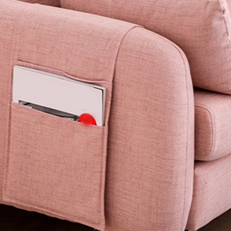 26" Wide Contemporary Sofa Fabric Pillows Seating with Storage