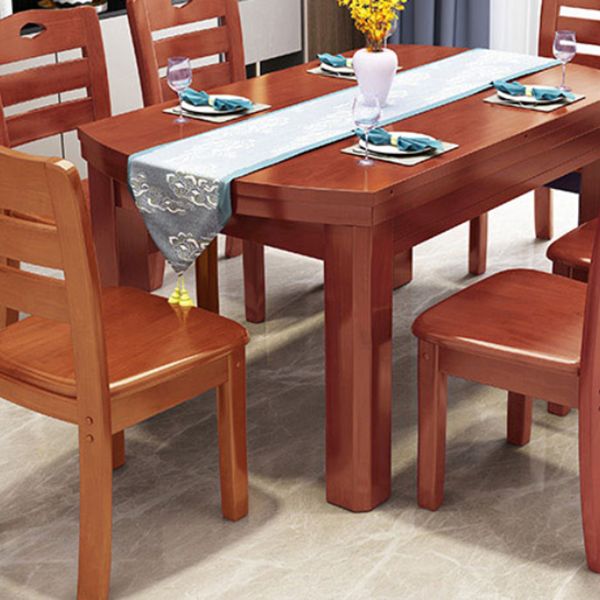 Drop-Leaf Dining Table Contemporary 4 Legs Dining Room Table
