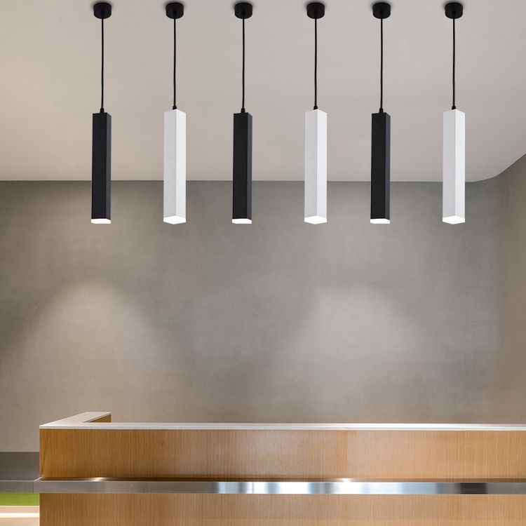 Modern Plug in Pendant Light Cylindrical Hanging Pendant Lights for Living Room