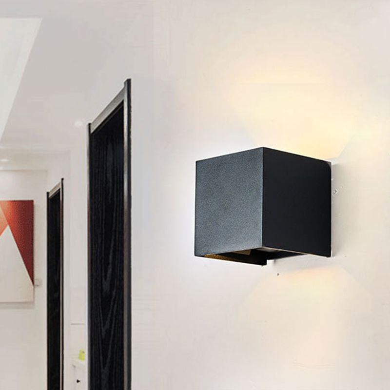 Metall Quadratleuchte LED -LED -Wandleuchte minimalistische LED -Wandleuchte