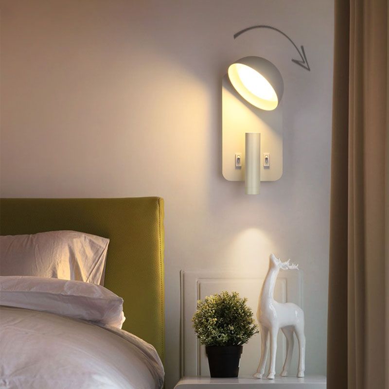 Nordic Metal Wall Light Geometric 2 Lights Reading Wall Sconce for Bedroom