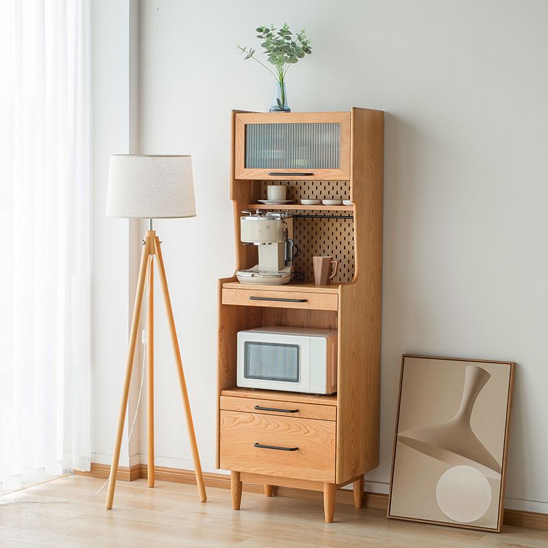 Modern Wooden Dining Hutch Pine Buffet Cabinet for Dining Room