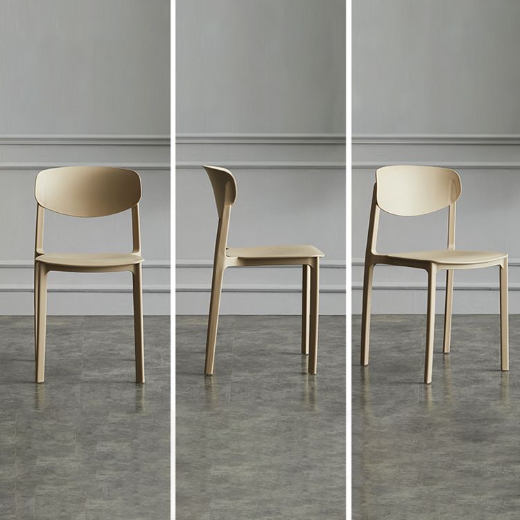 Minimalist Opening Back Dining Side Chair Kitchen Plastic Dining Side Chair
