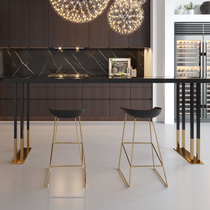 Glam Table and Stool 1/2/3/5 Pieces Solid Wood Pub Table Set