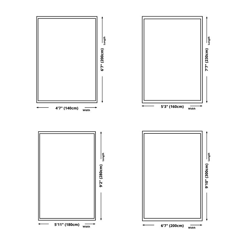 Black Modern Rug Polyester Color Block Rug Stain Resistant Rug for Living Room